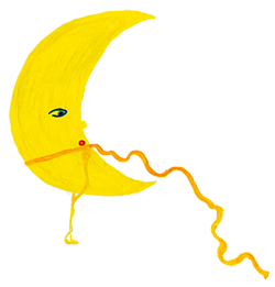 Gedicht Mond / Gutenachtgeschichte mit Mond und Maßband