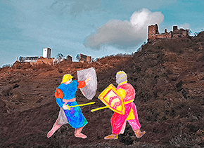 Feindlichen Brüder / Ritter mit der Burg Sterrenberg und Liebenstein