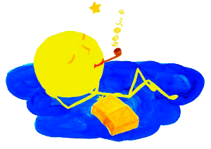 Gedicht Mond / Gutenachtgeschichte, schlafender Mond